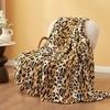 image:imageCozy Bliss Leopard Print Fuzzy Throw Blanket for Couch amp Bed Thick Soft Warm Fleece Blankets for Room Decor for Kids Women Men Girls Khaki Brown Cheetah 5060Brown Leopard