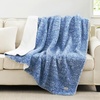 image:imageCozy Bliss Sherpa Throw Blanket for Couch Cozy Fleece Thick Warm Blanket for Winter Reversible Soft Fuzzy Plush Throw Gifts for Women and Men Room Decor Mottled Beige 50 x 60Mottled Navy Blue