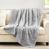image:imageCozy Bliss Sherpa Throw Blanket for Couch Cozy Fleece Thick Warm Blanket for Winter Reversible Soft Fuzzy Plush Throw Gifts for Women and Men Room Decor Mottled Beige 50 x 60Mottled Grey