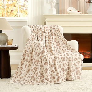 image:imageCozy Bliss Leopard Print Fuzzy Throw Blanket for Couch amp Bed Thick Soft Warm Fleece Blankets for Room Decor for Kids Women Men Girls Khaki Brown Cheetah 5060Khaki Leopard
