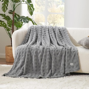 image:imageCozy Bliss Ultrasoft Waffle Throw Blanket Fluffy Cute Plush Blanket for Couch Bed Modern Home Accent Portable for Picnic or Outdoor Grey 50x60Light Grey